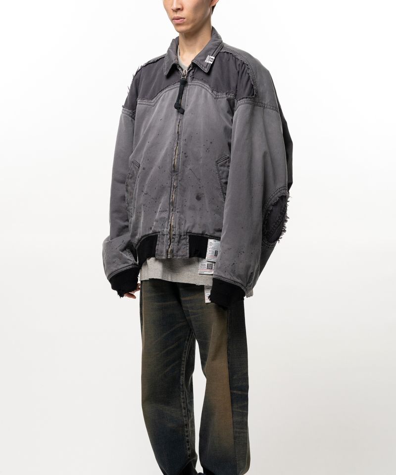 Damaged Back Satin Jacket