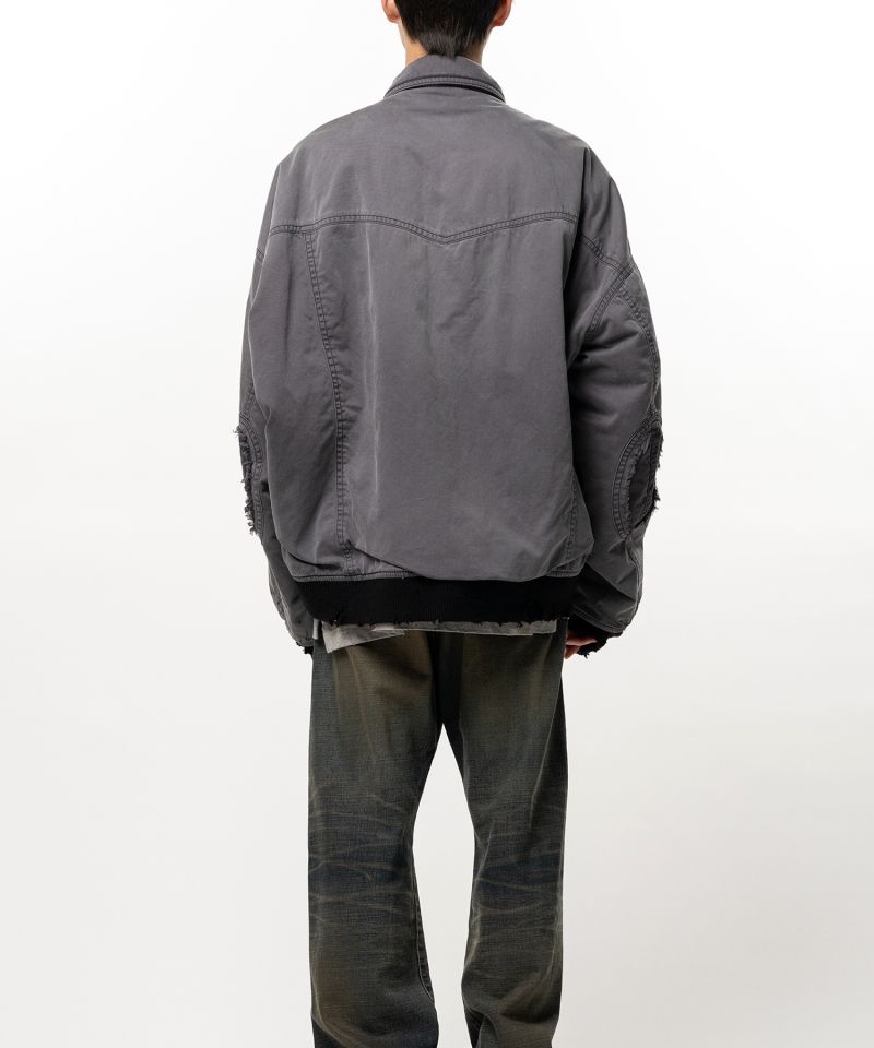 Damaged Back Satin Jacket