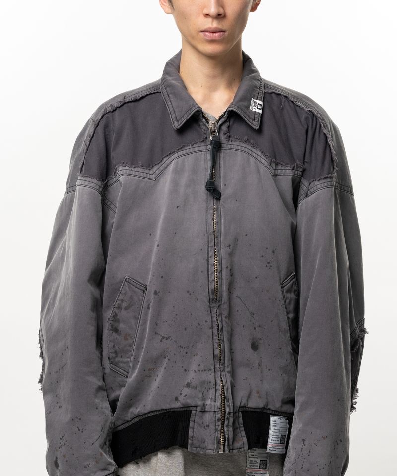 Damaged Back Satin Jacket