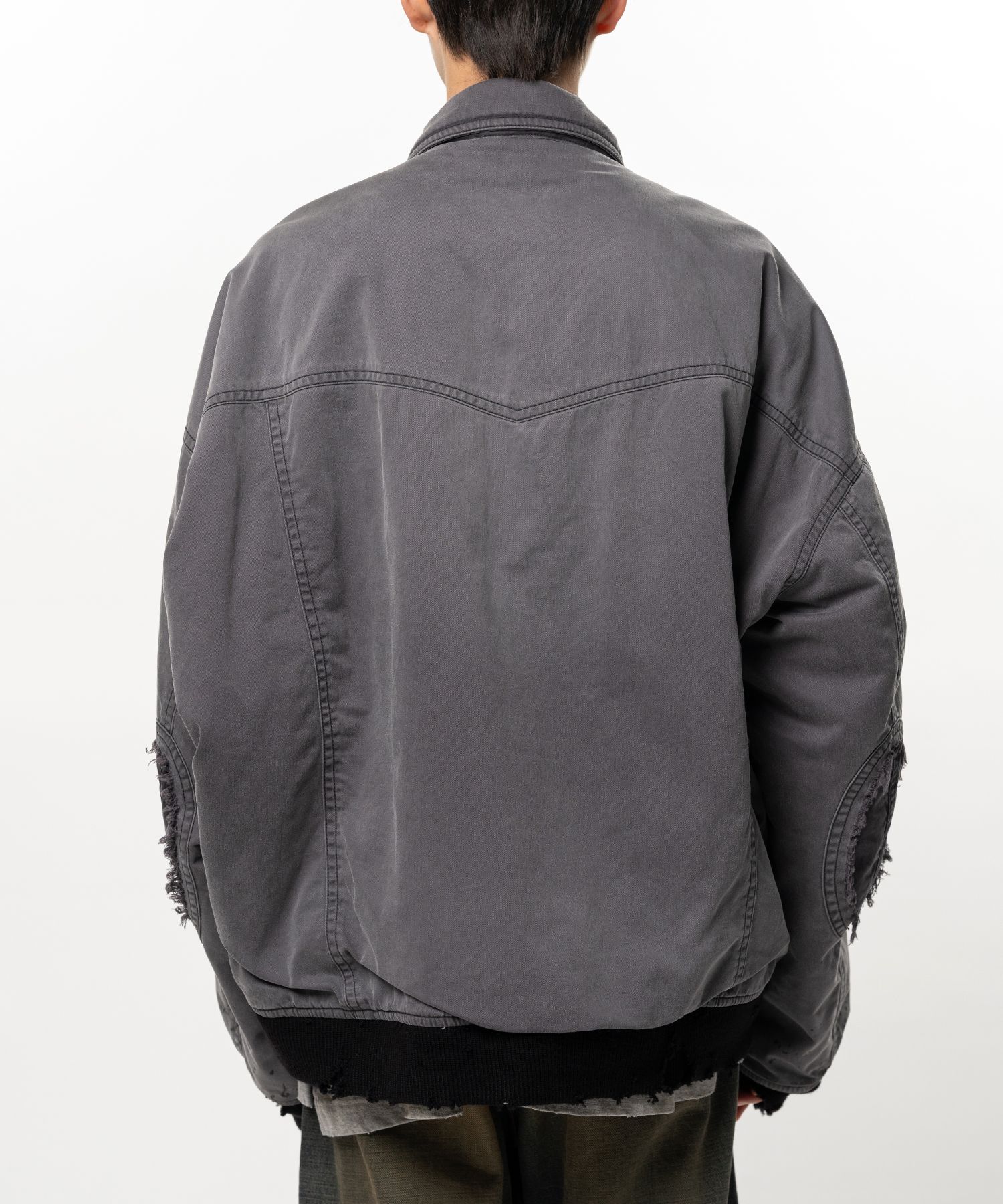 Damaged Back Satin Jacket