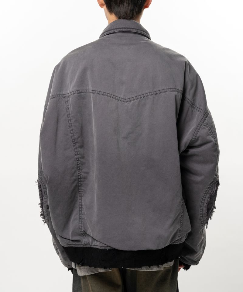 Damaged Back Satin Jacket