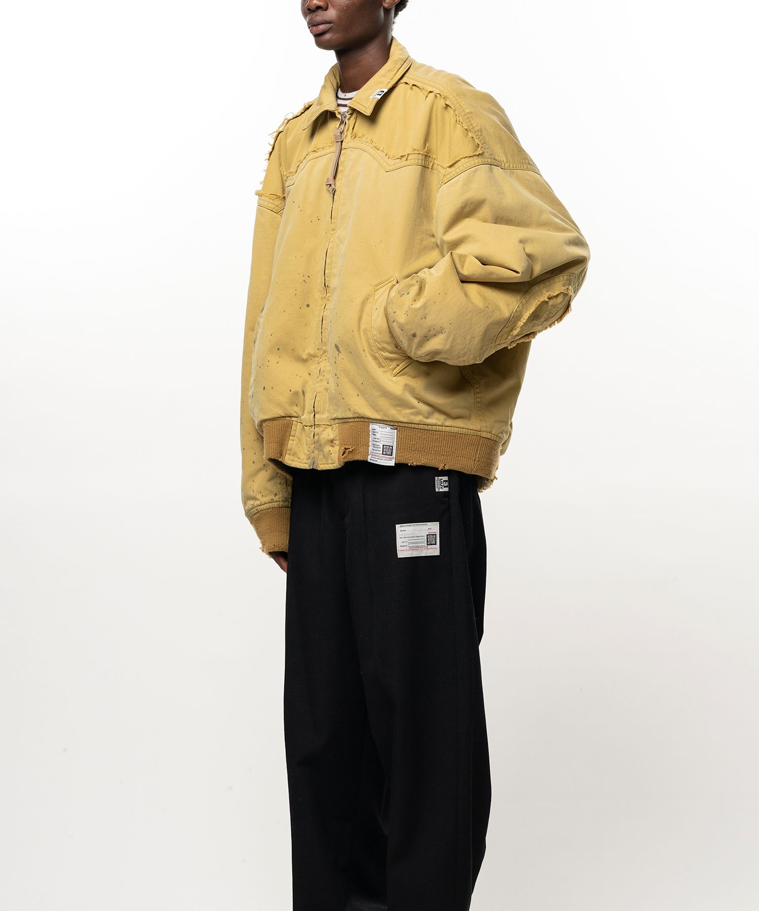 Damaged Back Satin Jacket