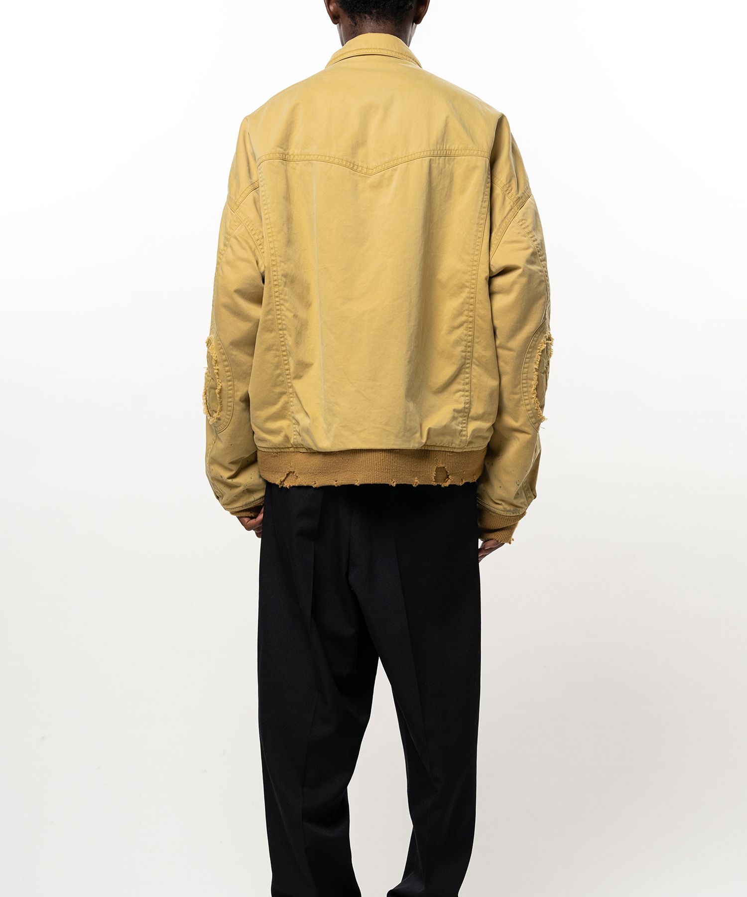 Damaged Back Satin Jacket