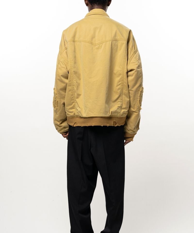 Damaged Back Satin Jacket