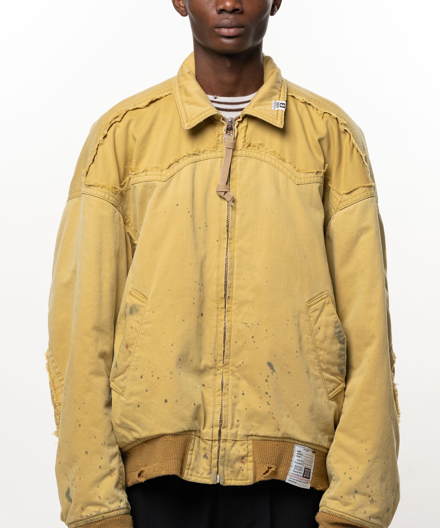 Damaged Back Satin Jacket
