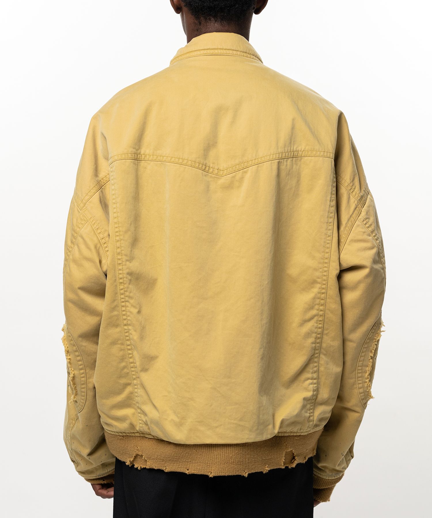 Damaged Back Satin Jacket