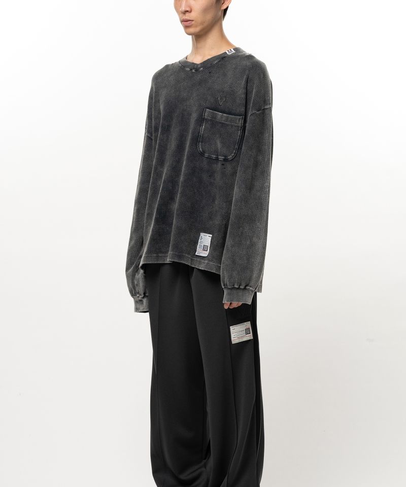 Bleached Waffle Long Sleeve T-Shirt