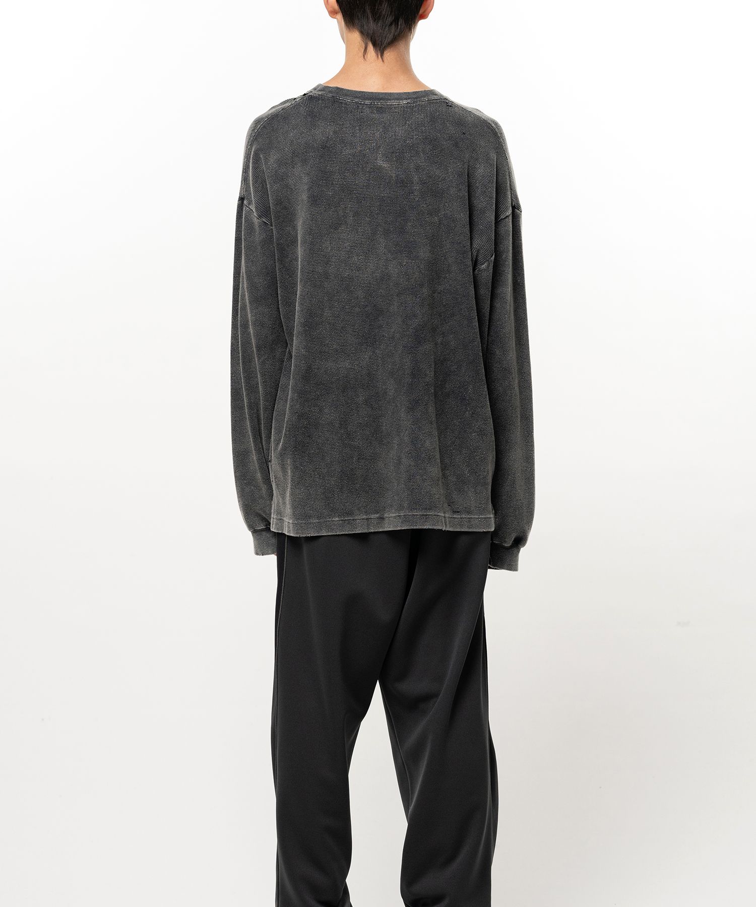 Bleached Waffle Long Sleeve T-Shirt