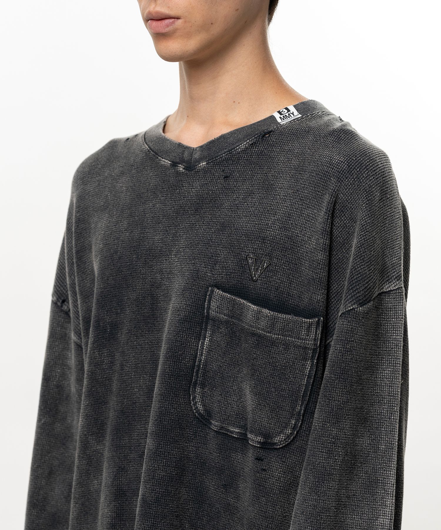 Bleached Waffle Long Sleeve T-Shirt