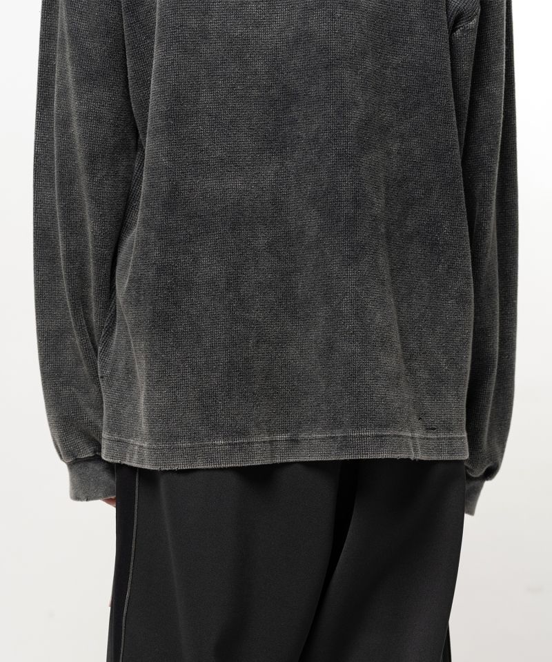 Bleached Waffle Long Sleeve T-Shirt