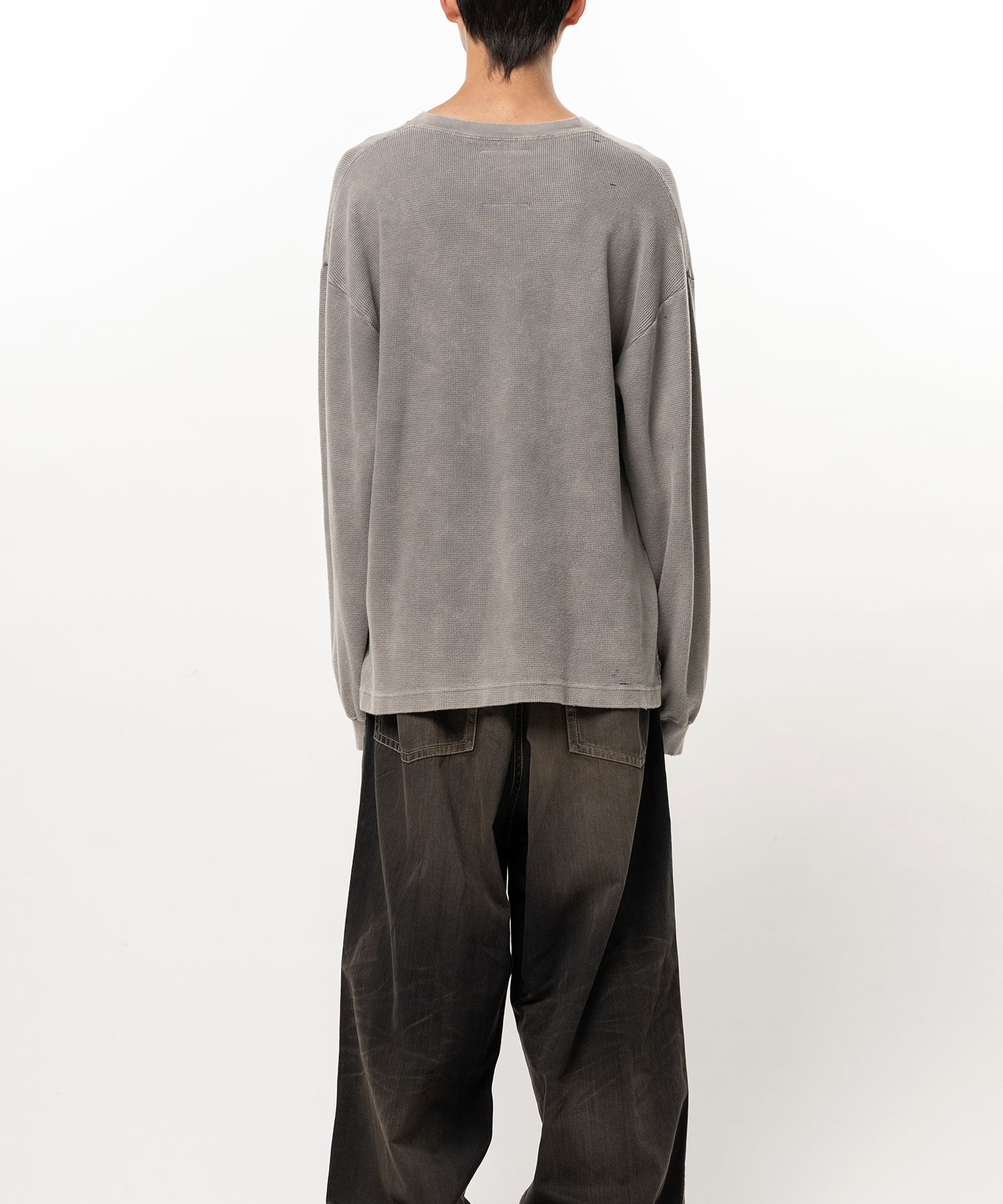 Bleached Waffle Long Sleeve T-Shirt