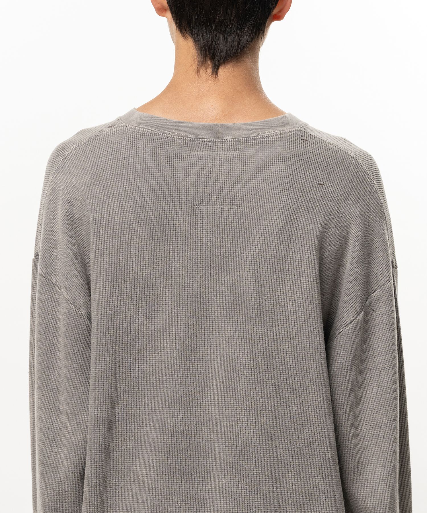 Bleached Waffle Long Sleeve T-Shirt