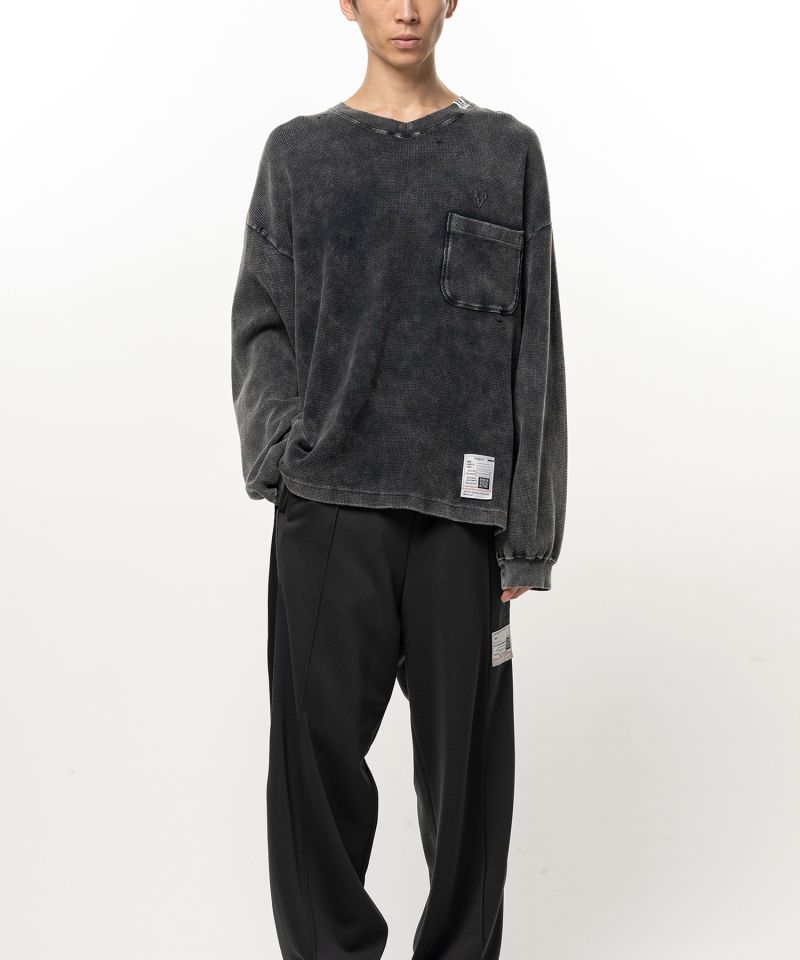 Bleached Waffle Long Sleeve T-Shirt