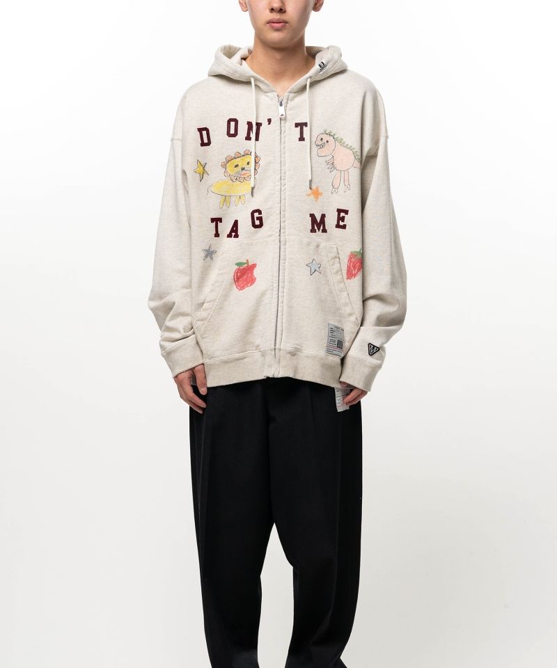 Kids Doodle Printed Zip-up Hoodie