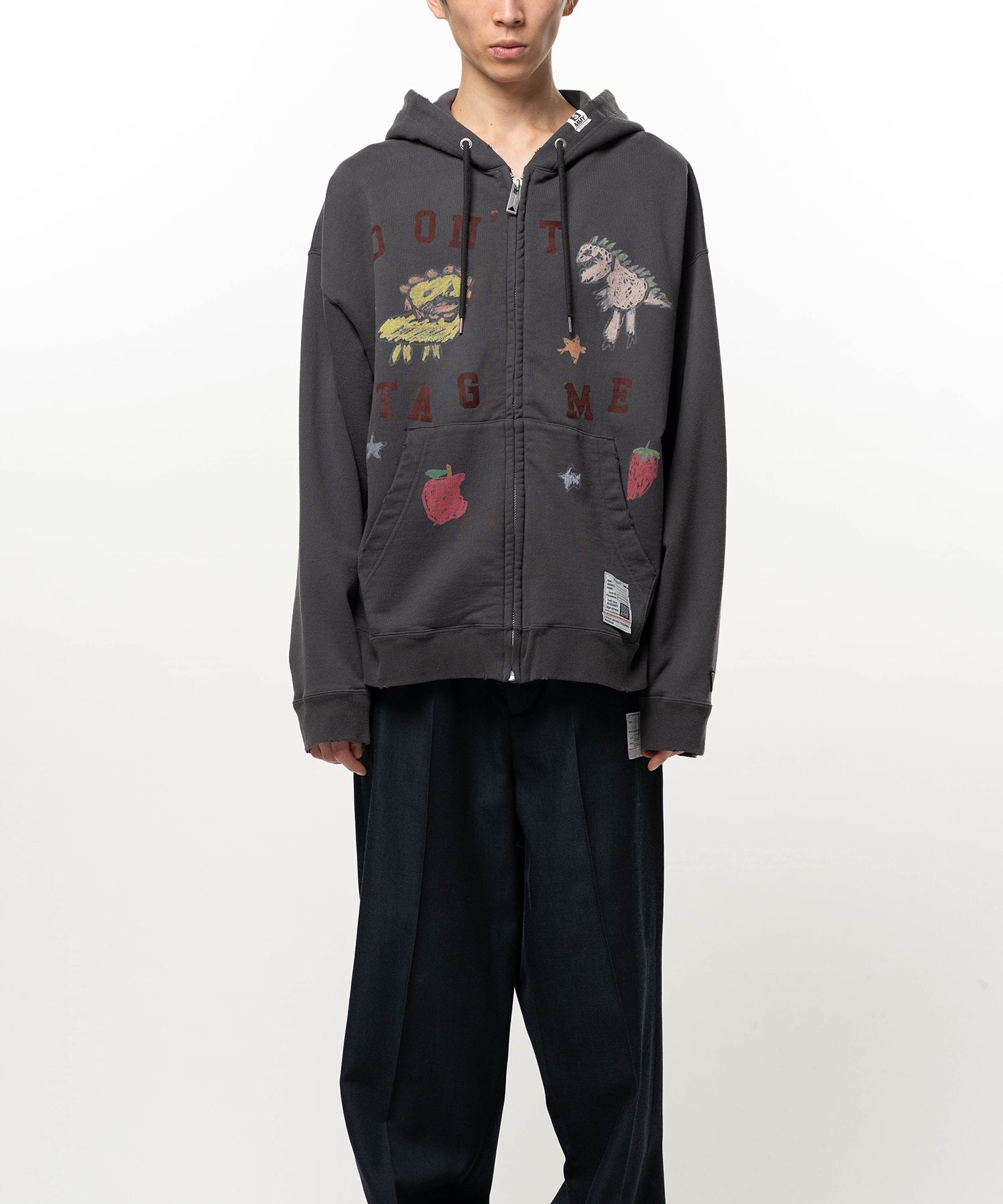 Kids Doodle Printed Zip-up Hoodie