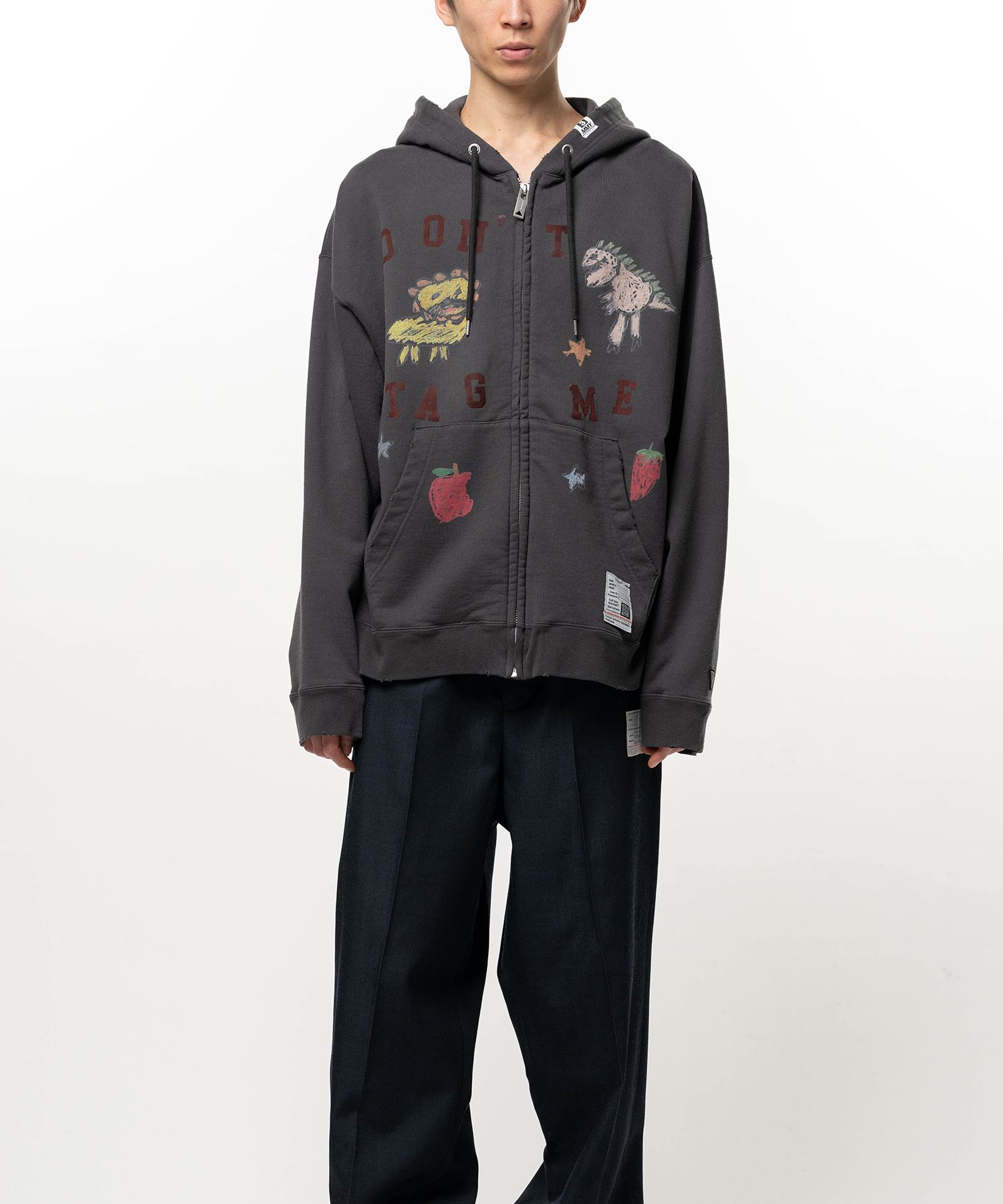 Kids Doodle Printed Zip-up Hoodie