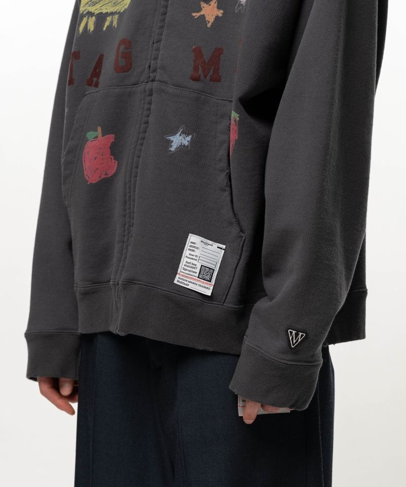 Kids Doodle Printed Zip-up Hoodie