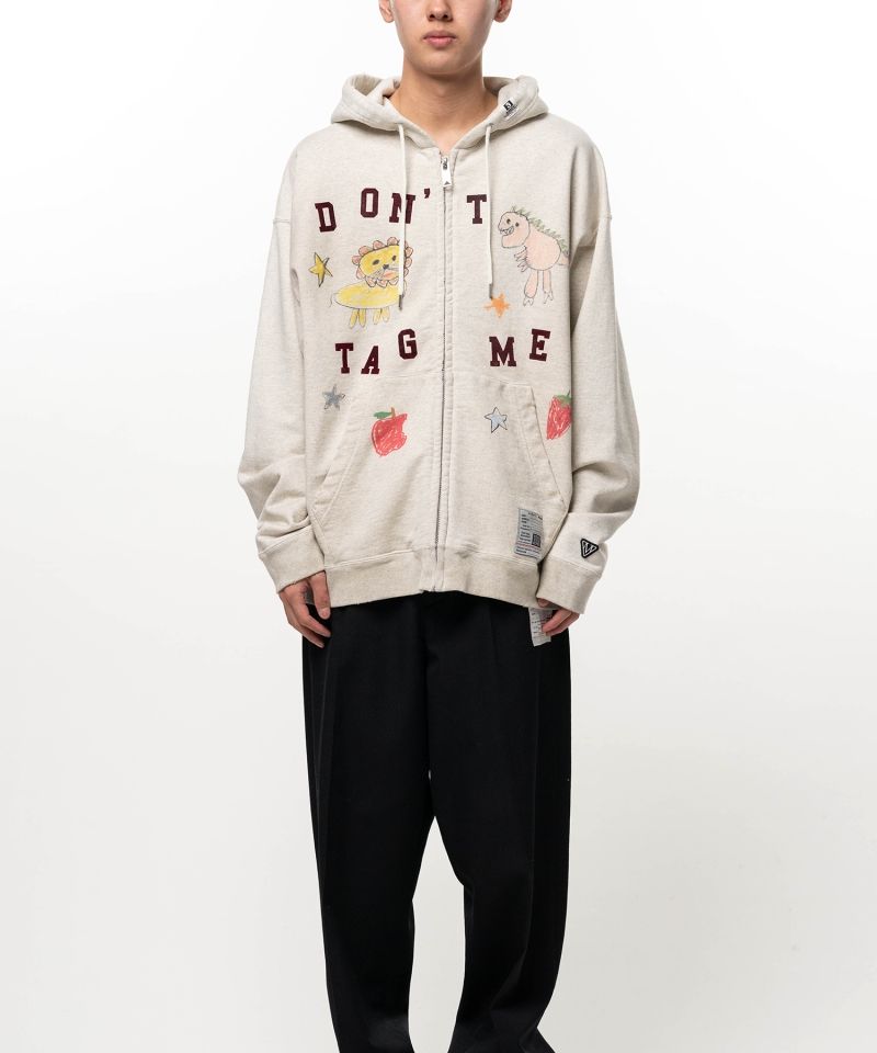 Kids Doodle Printed Zip-up Hoodie