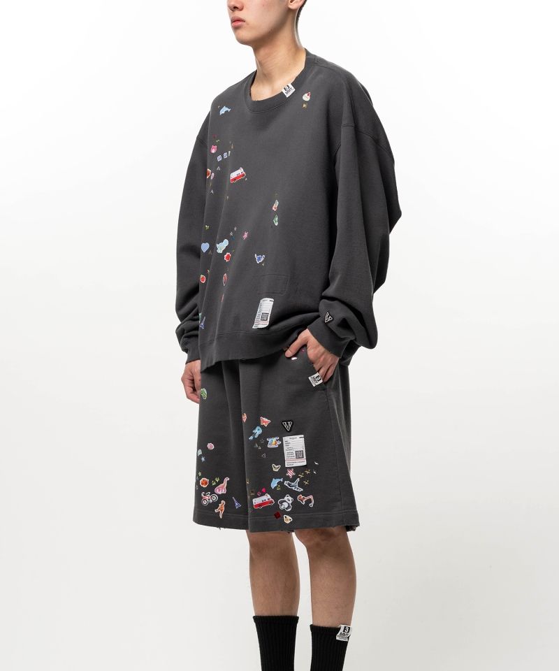 Kids Sticker Printed Sweatshirt