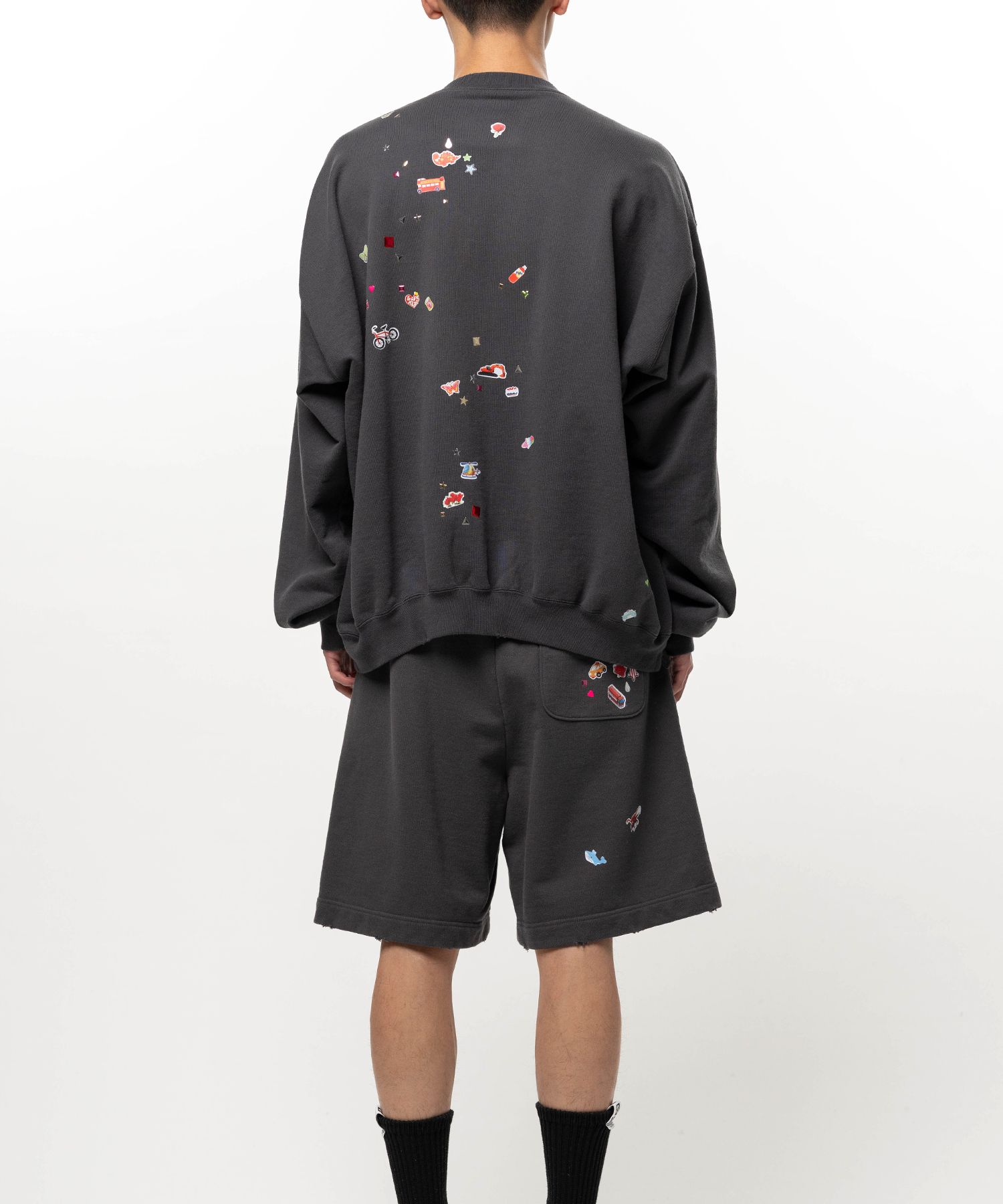 Kids Sticker Printed Sweatshirt