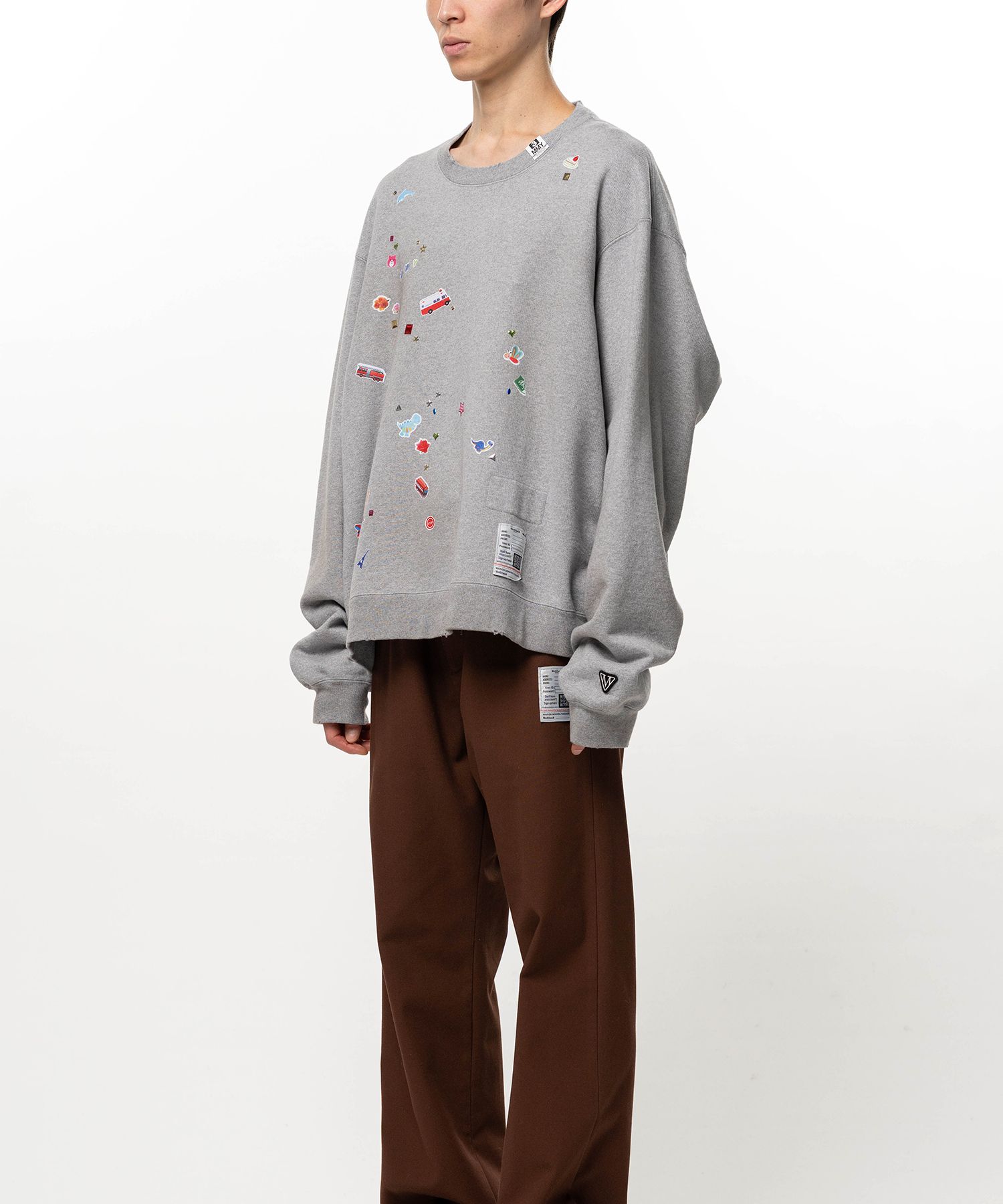 Kids Sticker Printed Sweatshirt