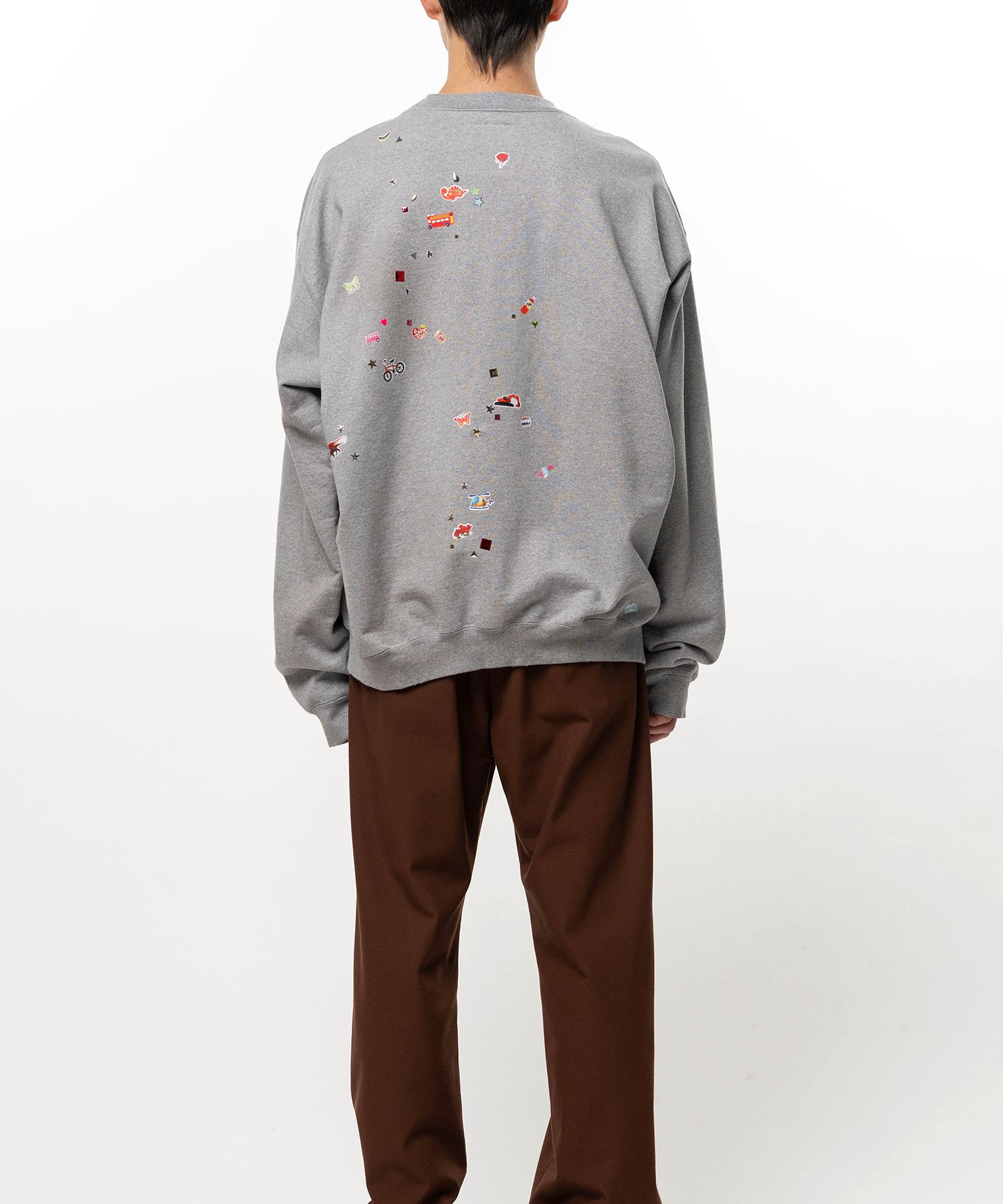 Kids Sticker Printed Sweatshirt