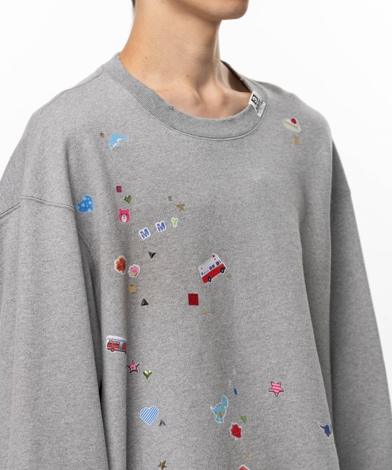 Kids Sticker Printed Sweatshirt