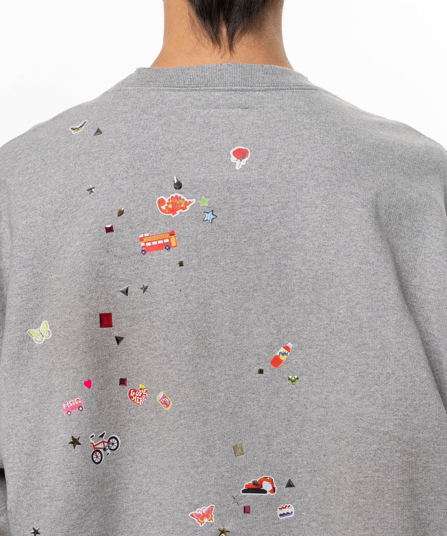 Kids Sticker Printed Sweatshirt