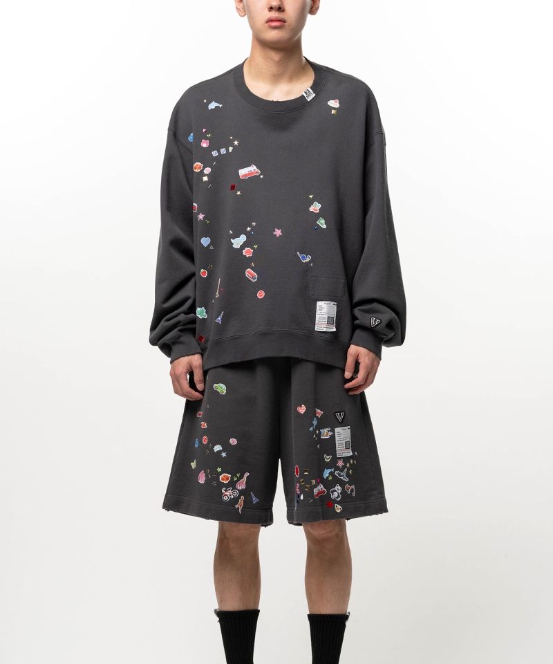 Kids Sticker Printed Sweatshirt