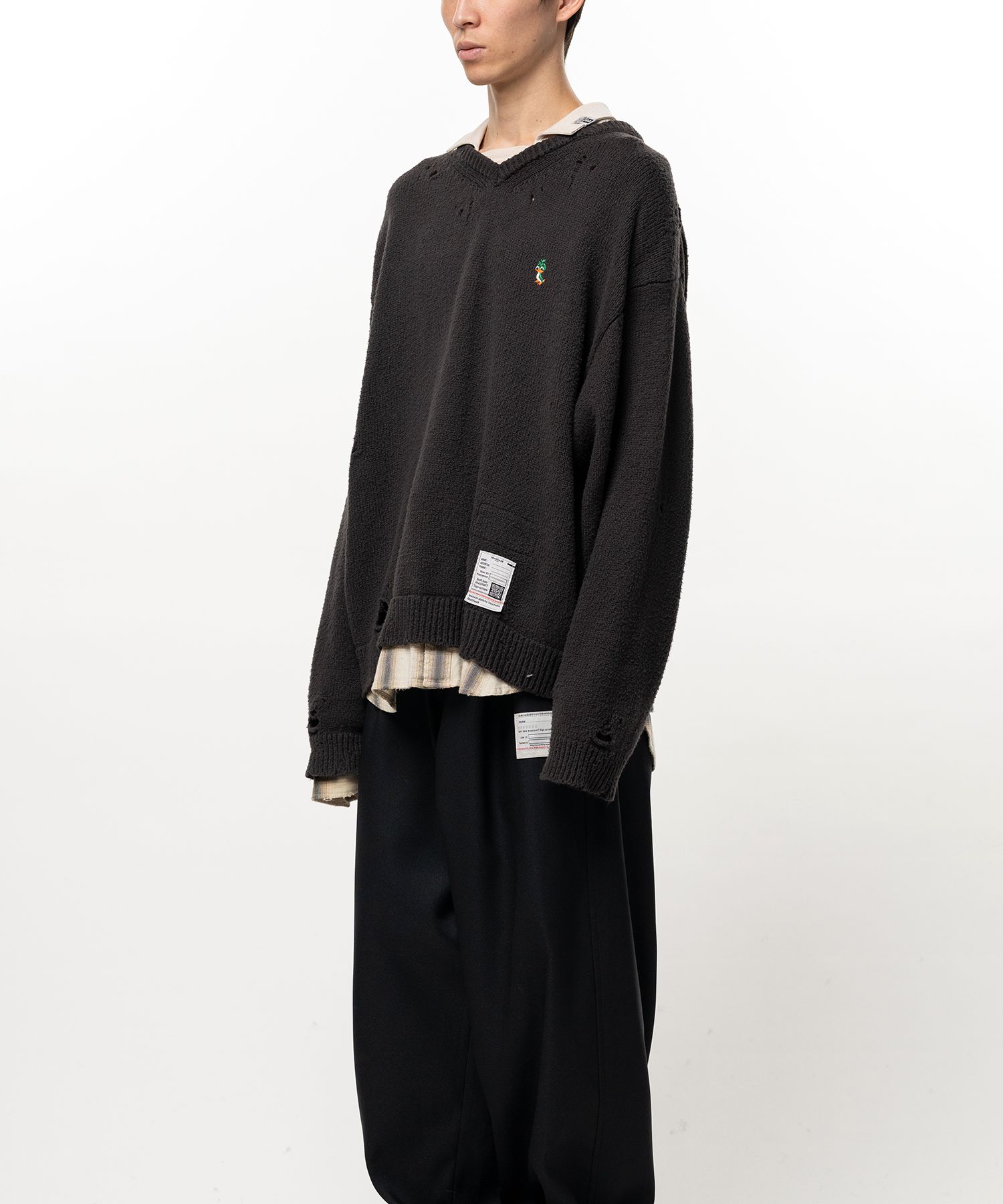 Triple Layered Collared Knit Sweater