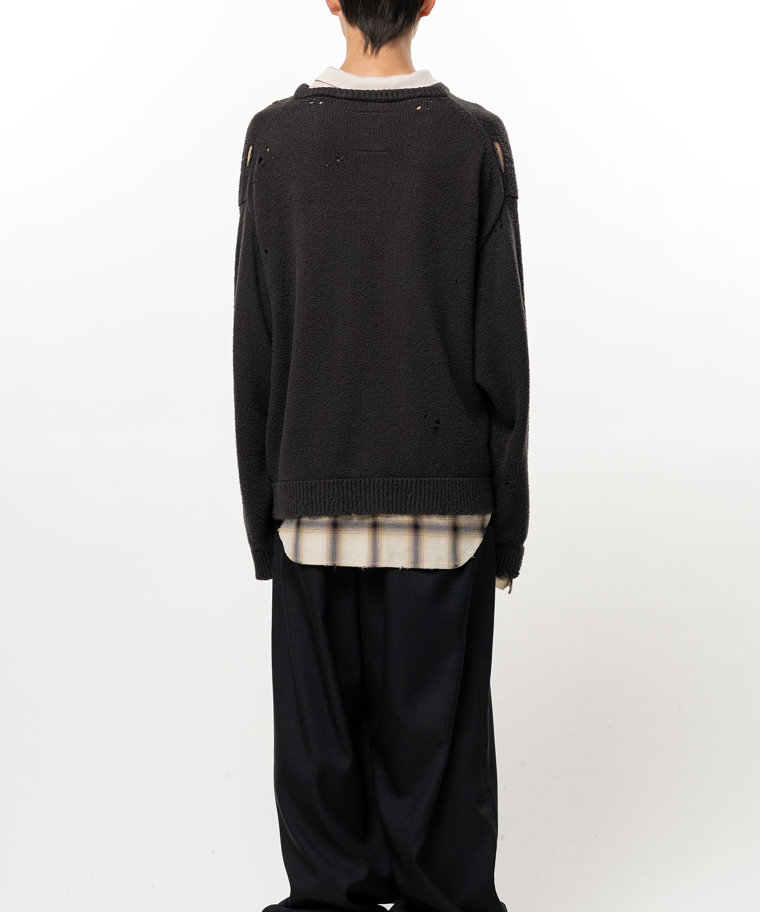 Triple Layered Collared Knit Sweater
