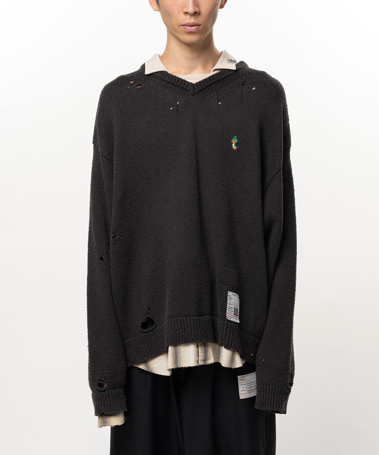 Triple Layered Collared Knit Sweater