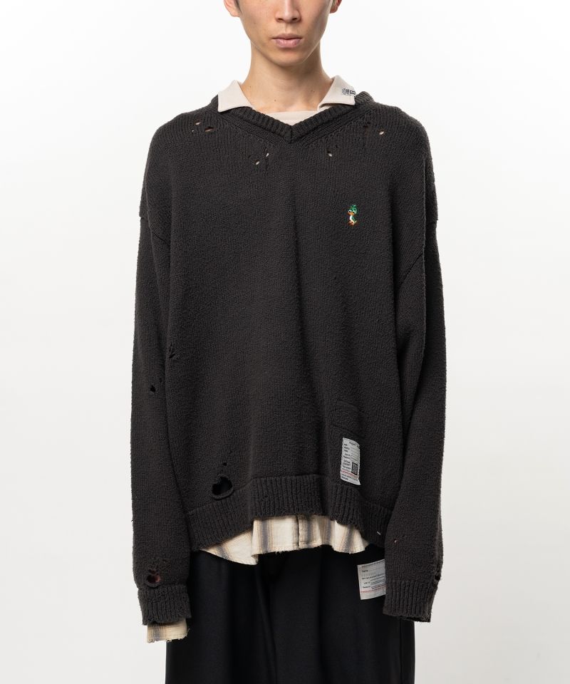 Triple Layered Collared Knit Sweater