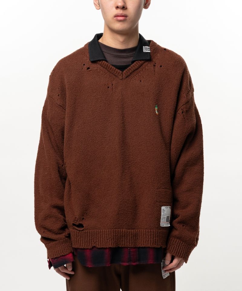 Triple Layered Collared Knit Sweater