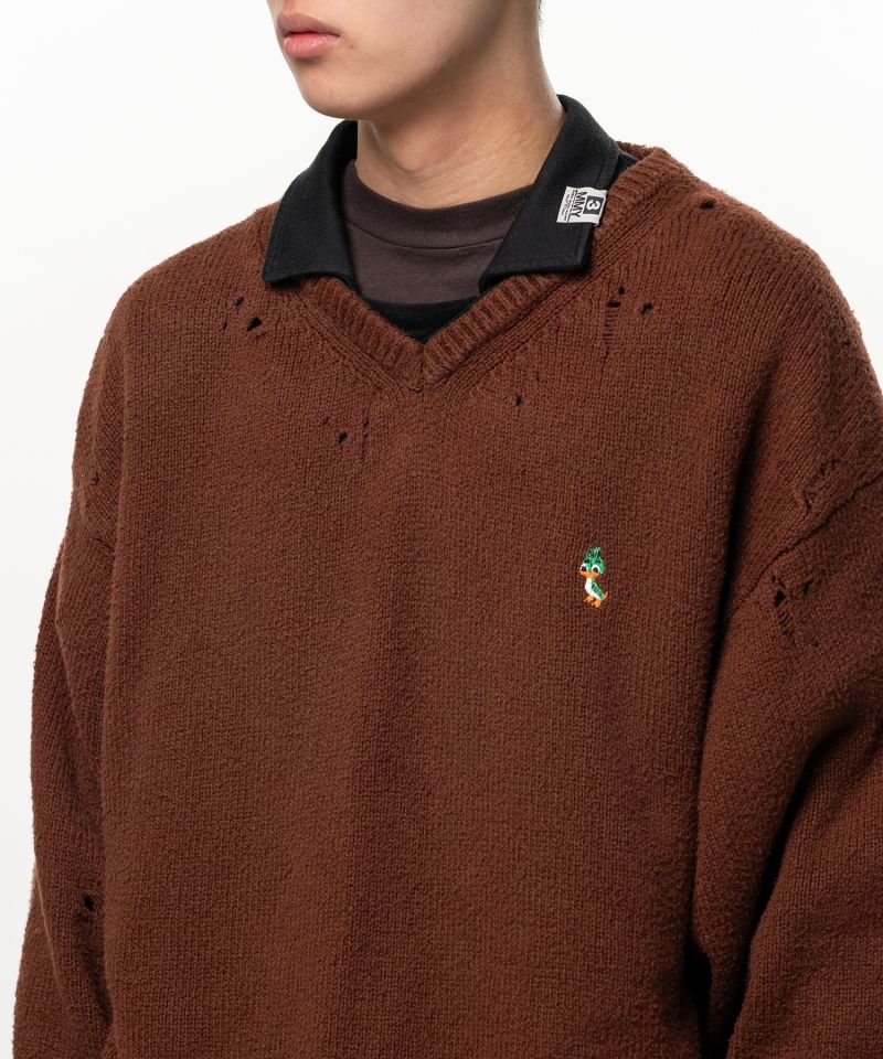Triple Layered Collared Knit Sweater