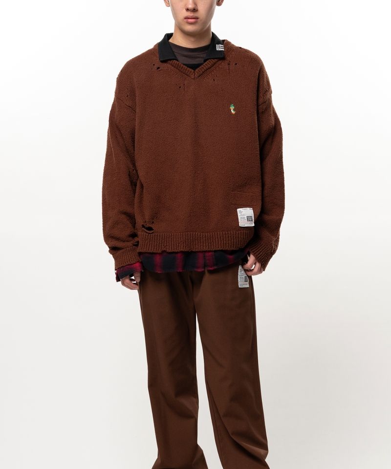 Triple Layered Collared Knit Sweater