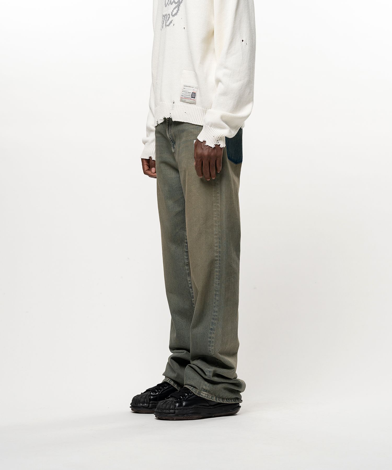 Flared Denim Pants