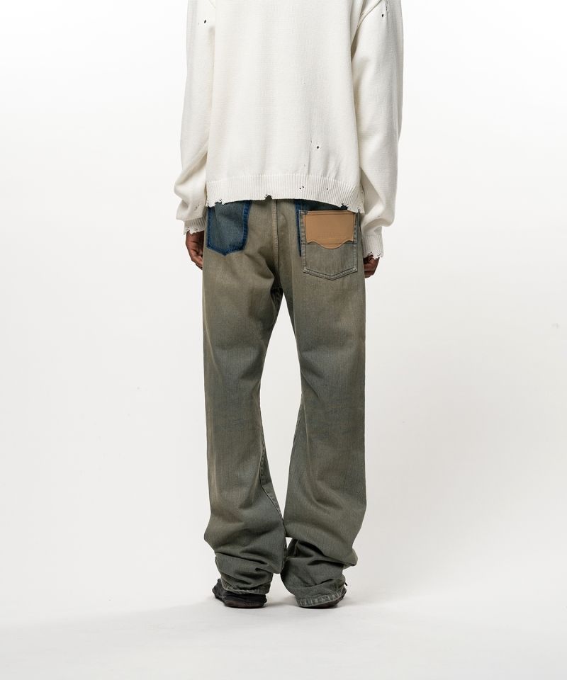 Flared Denim Pants