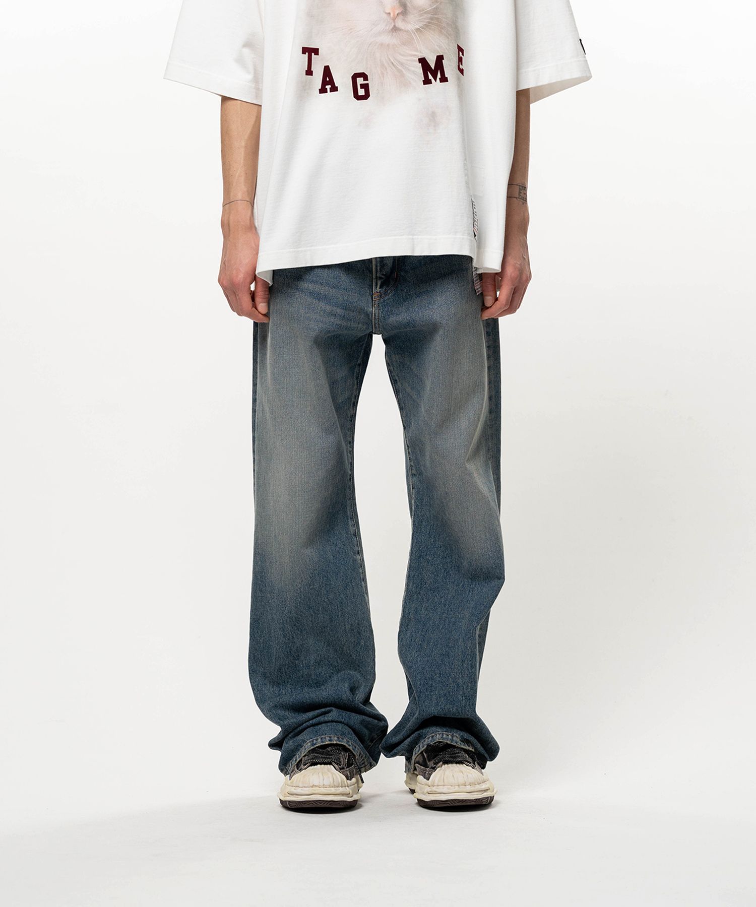 Flared Denim Pants