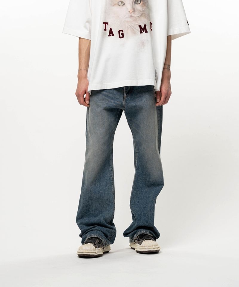 Flared Denim Pants