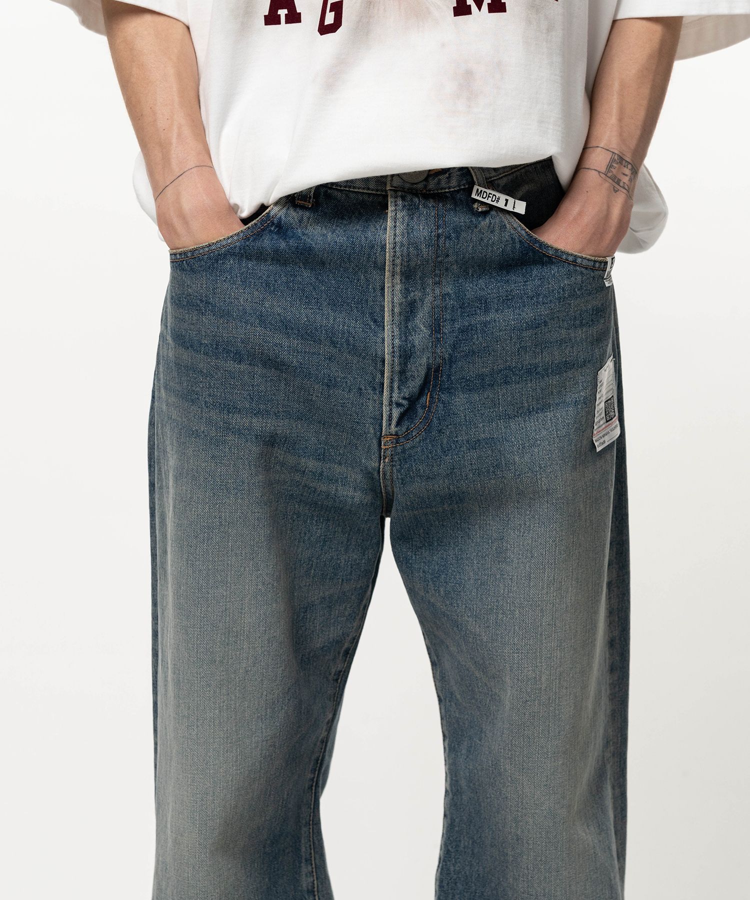 Flared Denim Pants