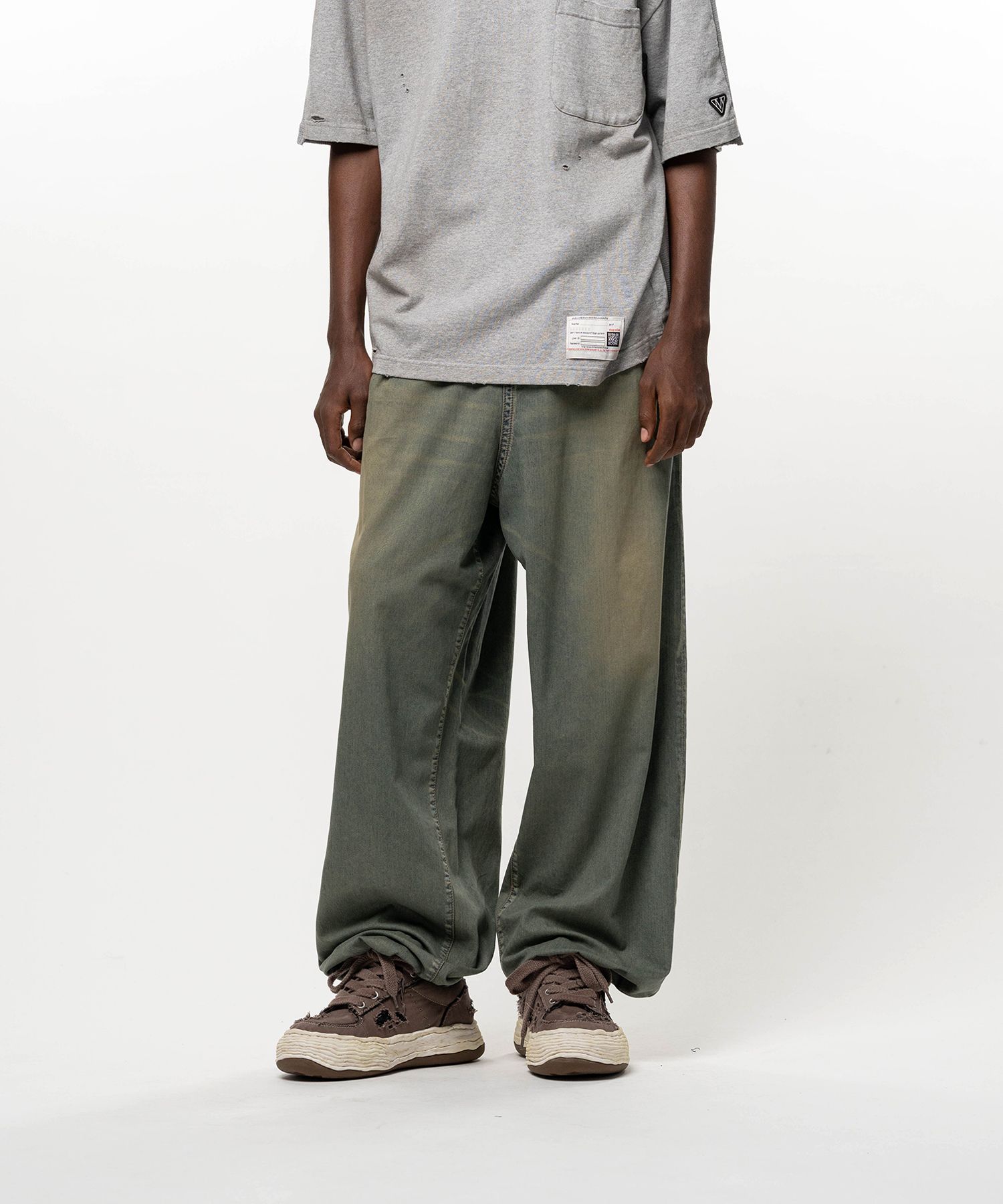 Light Oz Denim Wide Pants