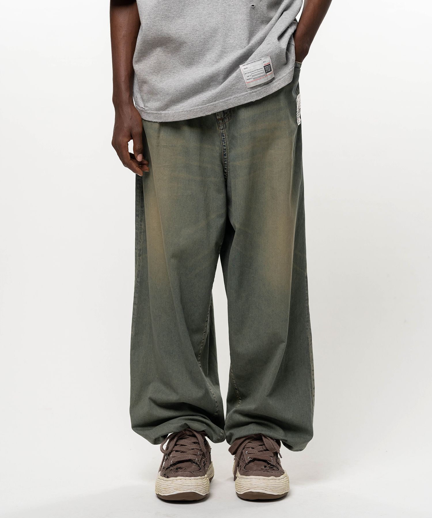 Light Oz Denim Wide Pants