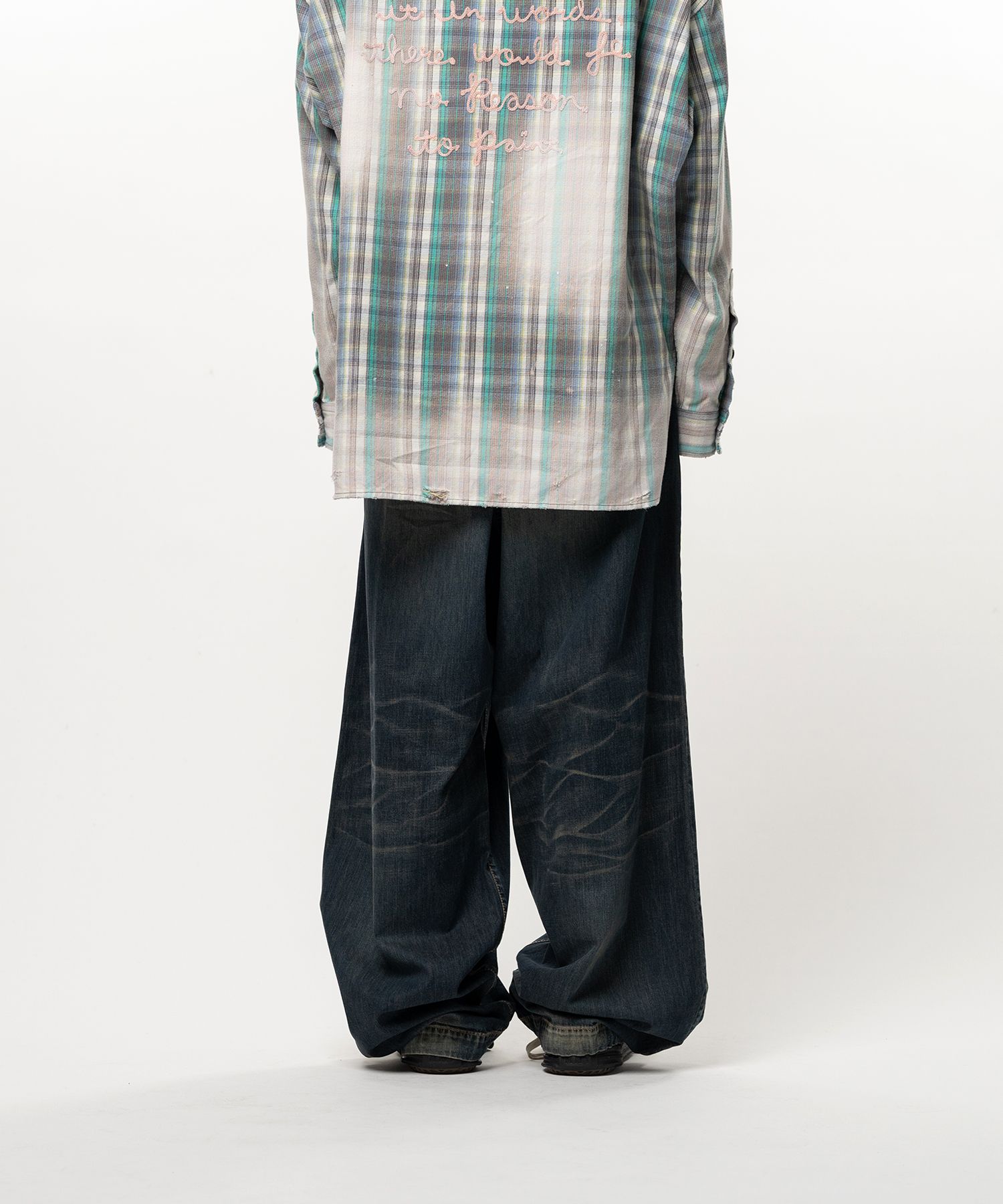 Light Oz Denim Wide Pants