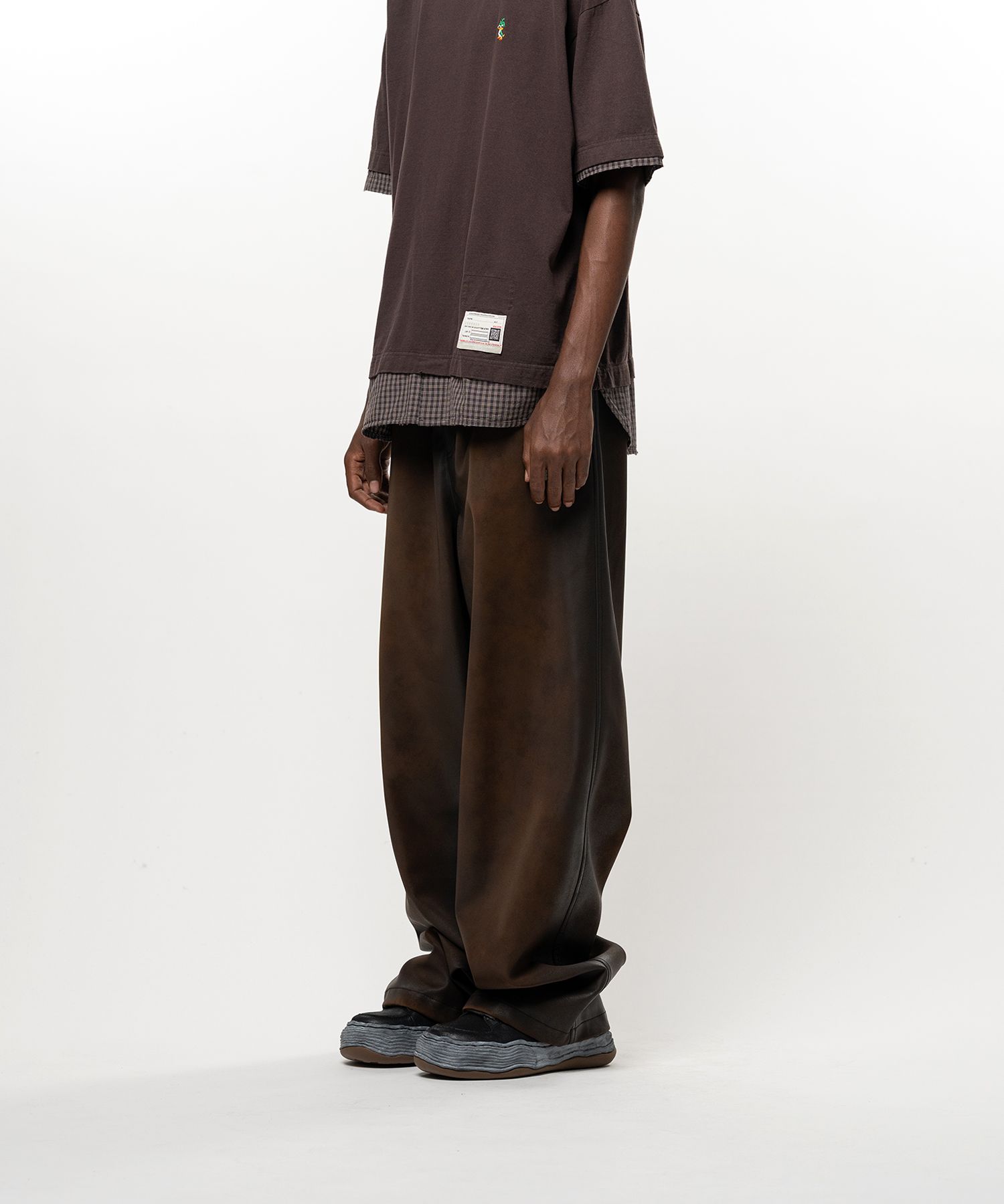 Coated Wide Pants