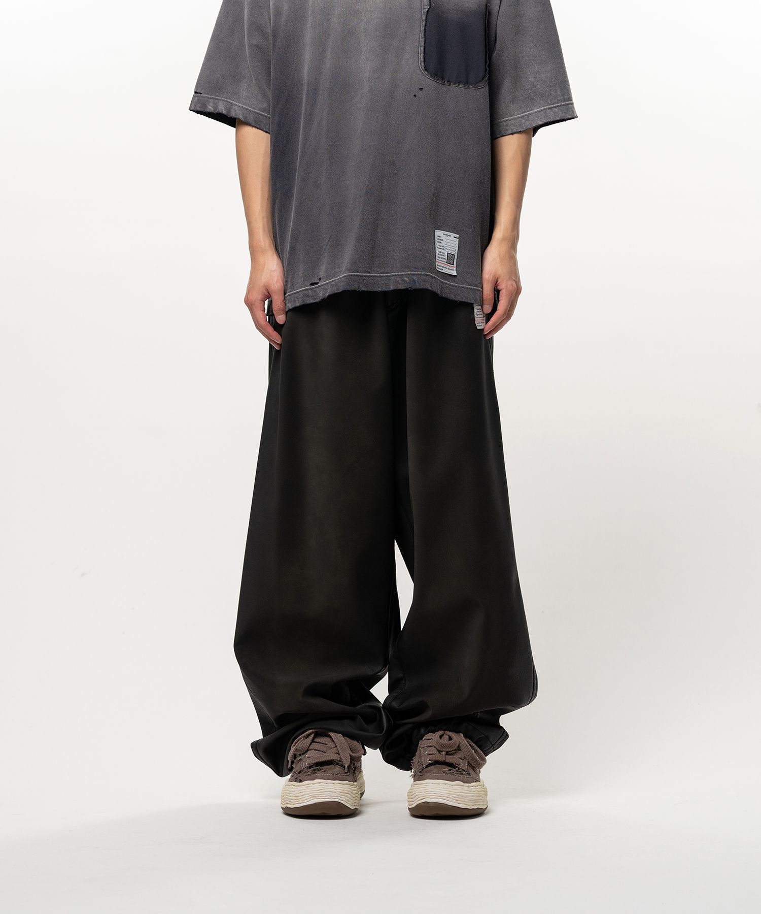 Coated Wide Pants