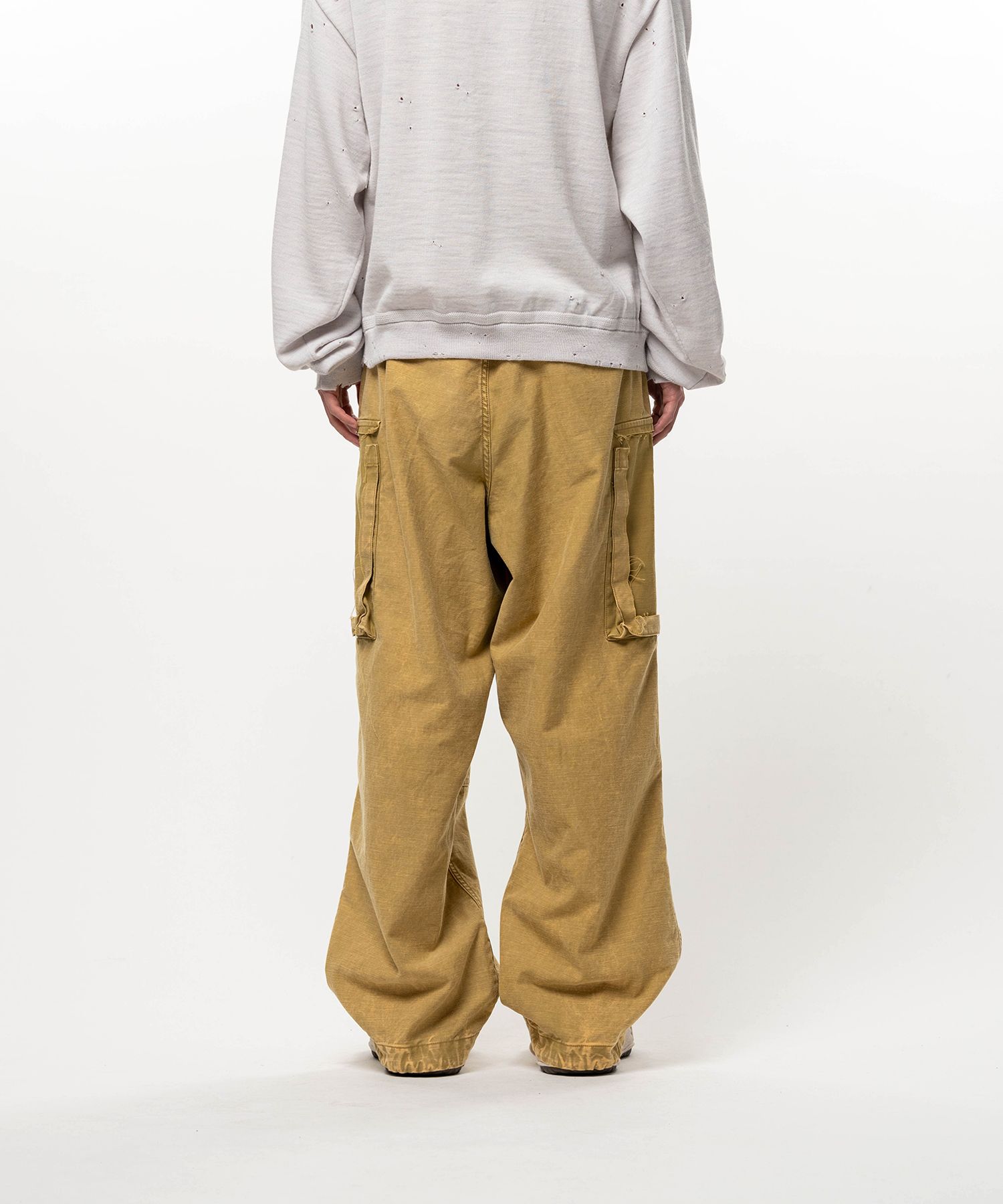 Cotton Satin Cargo Pants