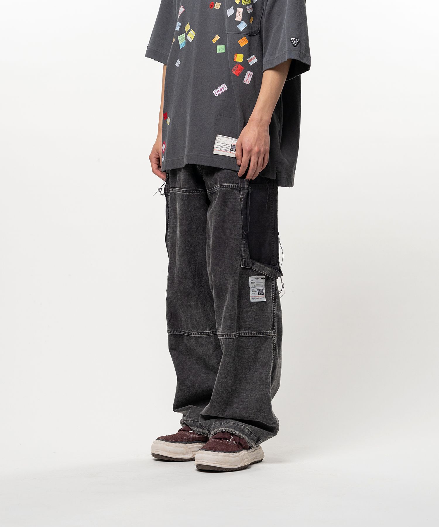 Cotton Satin Cargo Pants
