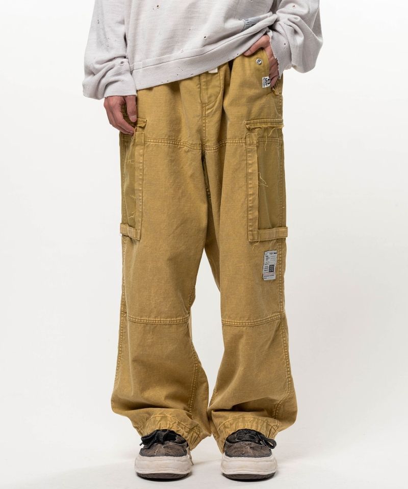 Cotton Satin Cargo Pants