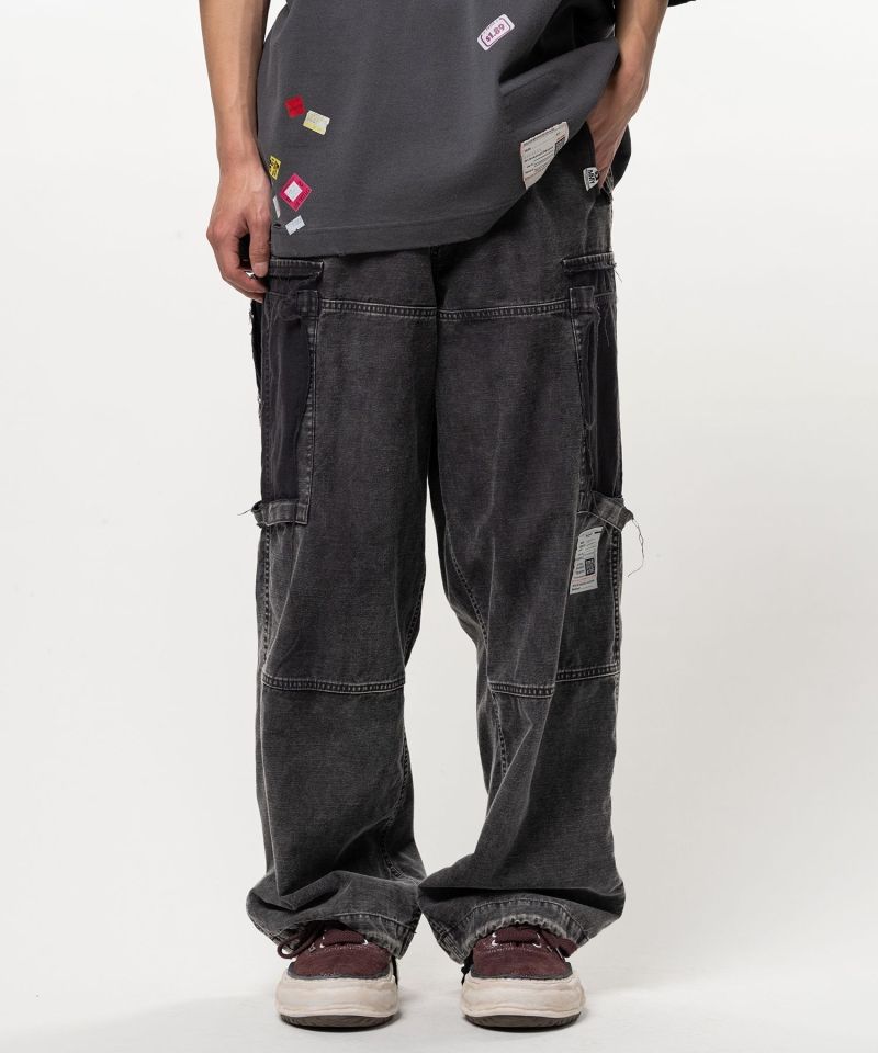 Cotton Satin Cargo Pants